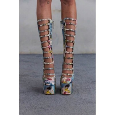 MARC JACOBS HEAVEN LOVE PARK PATTERN RARE KIKI BOOTS EU 37 | eBay