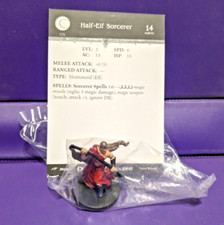 D D miniatures Dragoneye HALF-ELF SORCERER 20 w/stat card new in bag