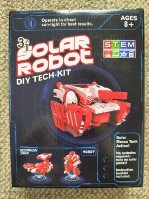 in Solar Robot DIY Tech Kit Ages 8+ STEM Runs on Solar