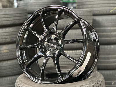 New 18x8.5J AOW ZE40 Flow Formed (4 Wheel) BLACK 5x114.3 FIT HONDA