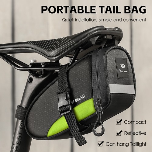 Bike Saddle Tube Bag Waterproof Under Seats Bag Large Capacity N0Q0 - Picture 3 of 5