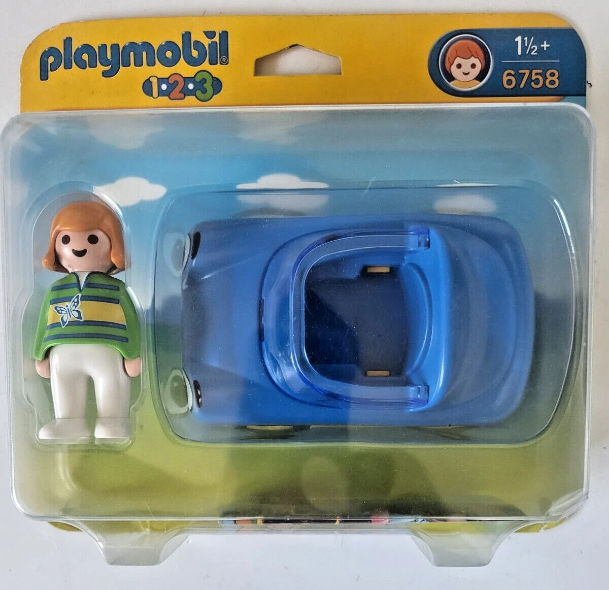 PLAYMOBIL 1.2.3 Fille et cabriolet réf 6758 dès 18 mois