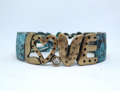 Copper Silver Love Stretch Bracelet Love Wish Dream