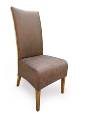 Stühle Esszimmer Polsterstuhl Rattanstuhl Sidney Polster Lederoptik muskat