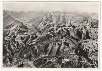 BORMIO AND ITS VALLEYS - SONNRIO - POSTCARD MAP -93446-