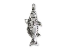 Redfish Pendant Jewelry Sterling Silver Handmade Fish Pendant RF2-P