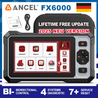 2026 ANCEL FX6000 KFZ OBD2 Diagnosegerät 7 Services+4 System Aktiver Test CAN-FD