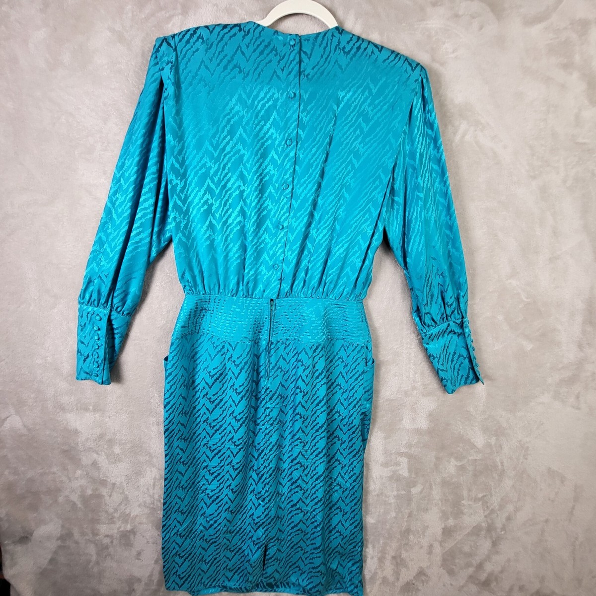 VTG 90s Maggy London By Jeannene Booher 100% Silk Sheath Dress 