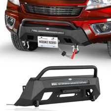 Stubby Front Bumper W Winch Plate 72w Light Bar For 2015-2020 Chevy Colorado