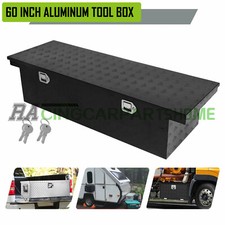 60x20x14 Aluminum Stripes Plated Tool Box Pick Up Truck Bed Rv W Lock Keys