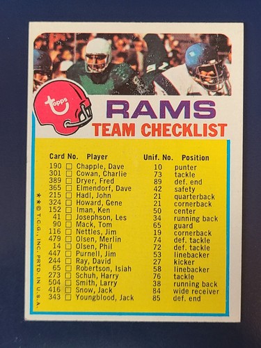 1973 Topps Football Cards Complete Your Set You Pick Choose Each Team Checklists - Picture 30 of 65