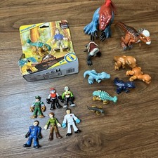 Jurassic Park Jr Playskool Rare Jurassic World Imaginext dinosaur Lot Of 16