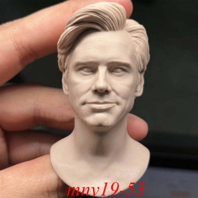 DIY 1/6 Truman Show Jim Carrey Head Sculpt Model Fit 12in Male Action Figure Toy