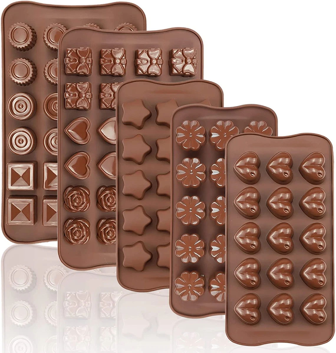 JOERSH Chocolate Molds Candy Molds Silicone Fancy Shapes for Fat Bombs,  Caramels