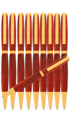 Pen Kit Mall - Slimline Pen Kits for Woodturning 10-Pack Gold FREE SHIPPING