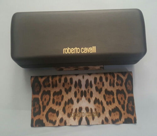 Roberto Cavalli Sunglasses Case Clamshell Brown New Leopard  display picture 1