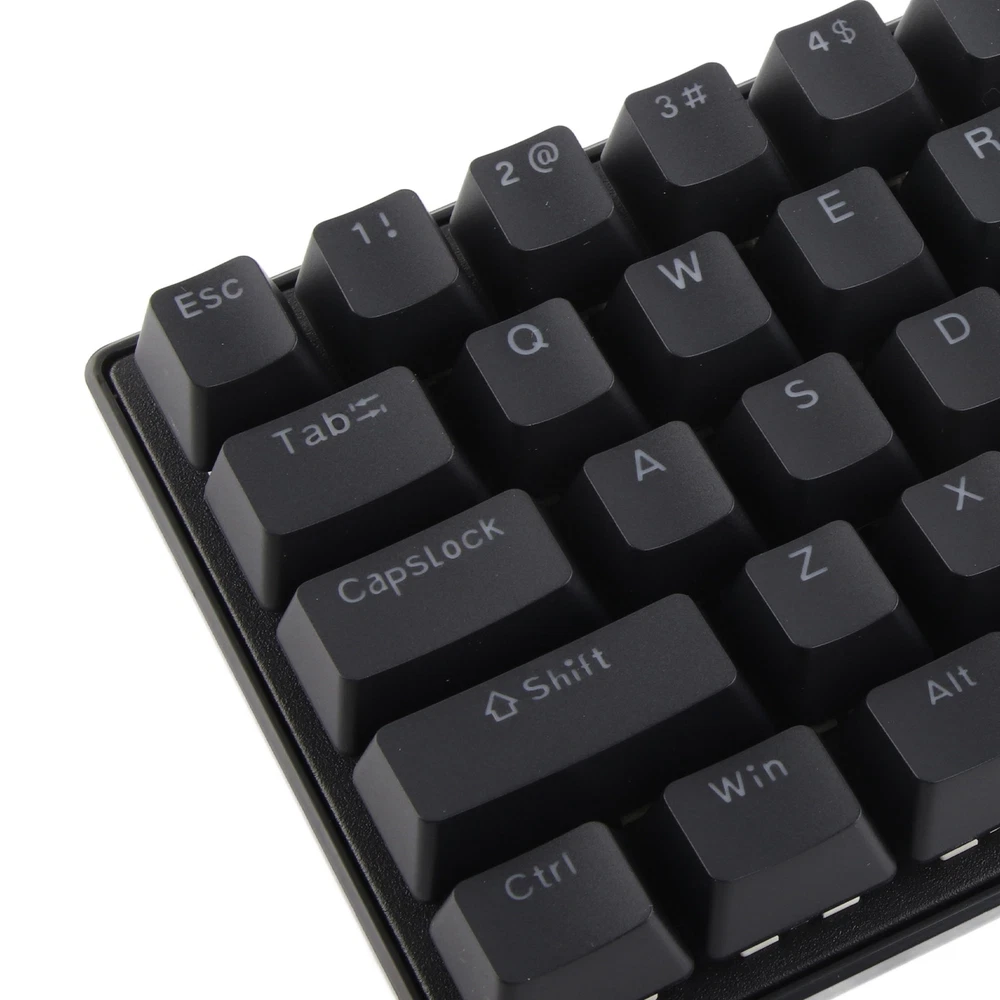 Compact 68-Key Black Mechanical RGB Keyboard with Custom Key Set