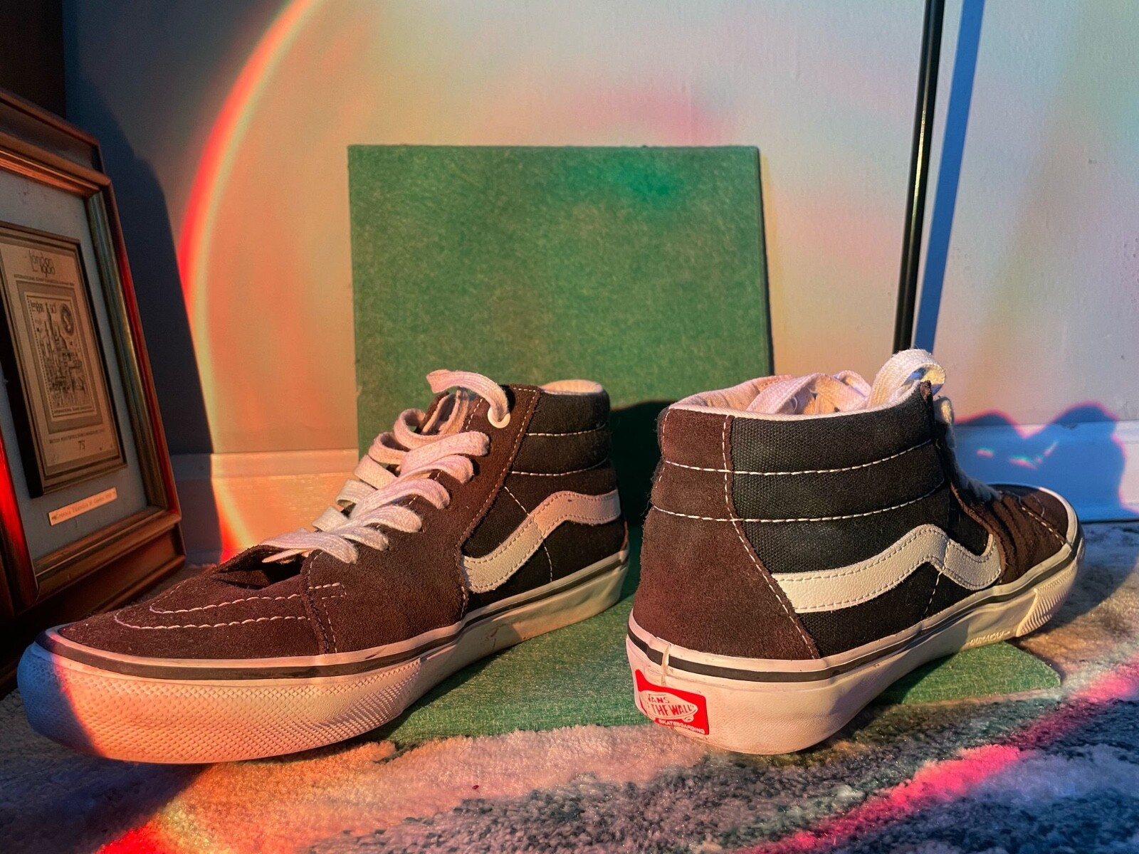 Vans men's sneakers size 8.5 black skate shoes-image
