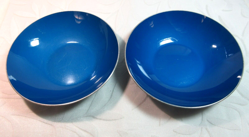 Emalox of Norway * 1 Aluminium Emaillegeschirr blaue Schüssel * 5,5" Björn Engo 1960er - Bild 2 von 7