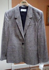 Bnwt Orvis 100% Silk Dog Tooth Check Jacket/blazer, Size 10