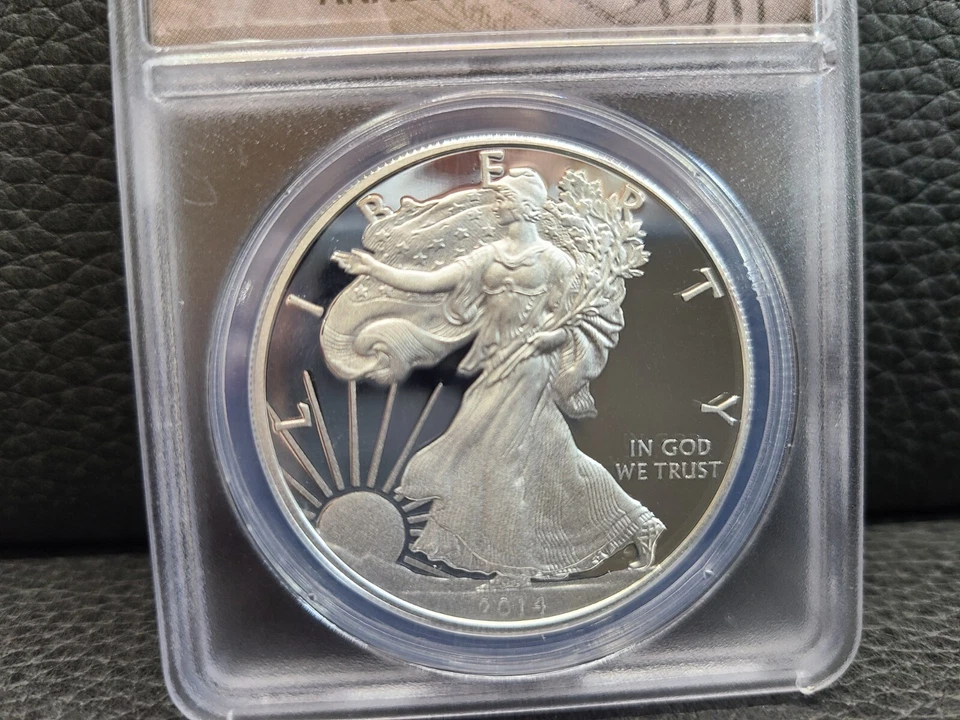 2014-W $1 American Silver Eagle 1oz Congratulations Set ANACS PR70 DCAM - Image 3 of 4