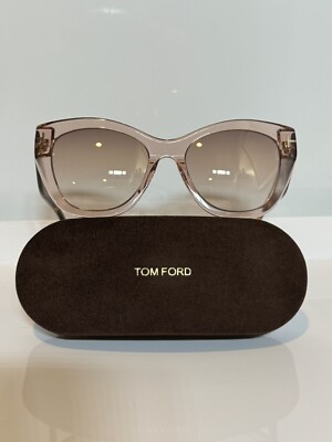 NIB Tom Ford Cara 940 72G Crystal Pink Bold Cateye Woman s Sunglasses 56mm