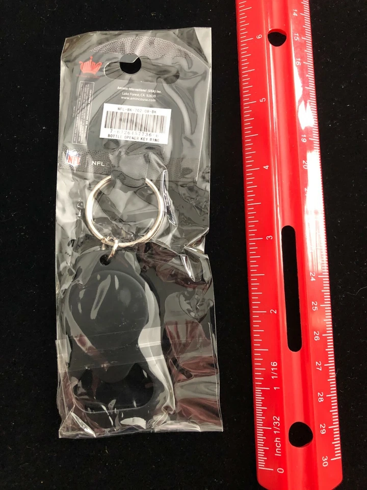 NUEVO Llavero abridor de botellas Las Vegas Raiders acabado negro - licencia NFL Oakland Foto 4 de 4
