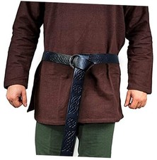Medieval Viking Belts - Celtic Knot Embossed PU Pu Viking Knight Belt-black