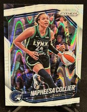 2025 Panini Prizm WNBA Napheesa Collier #8 Minnesota Lynx White Seismic Prizm