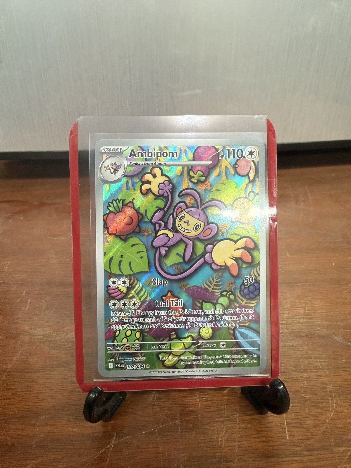 Pokémon TCG Ambipom 107/094 Illustration Rare ME02: Phantasmal Flames Near Mint