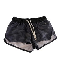 Vuori Clementine Camo Running Shorts Charcoal Black Womens Size Medium 2 Inch