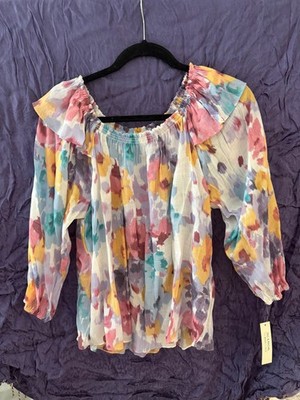 zac & rachel womens floral shirt