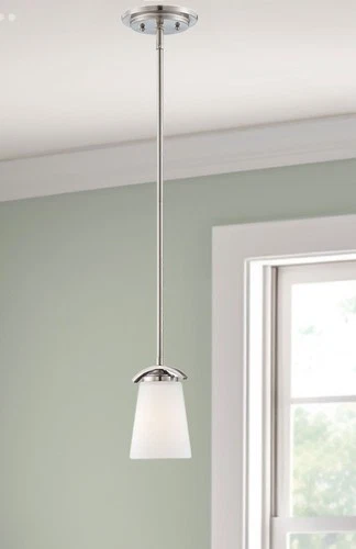 Minka Lavery 4961 Overland Park 1 Light 5"W Vantage Mini Pendant - Nickel - Picture 4 of 5