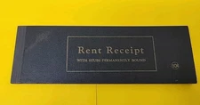 Vintage Rent Receipt Book Unused 10 Cents Bound Paper Stubs Rental Property RARE