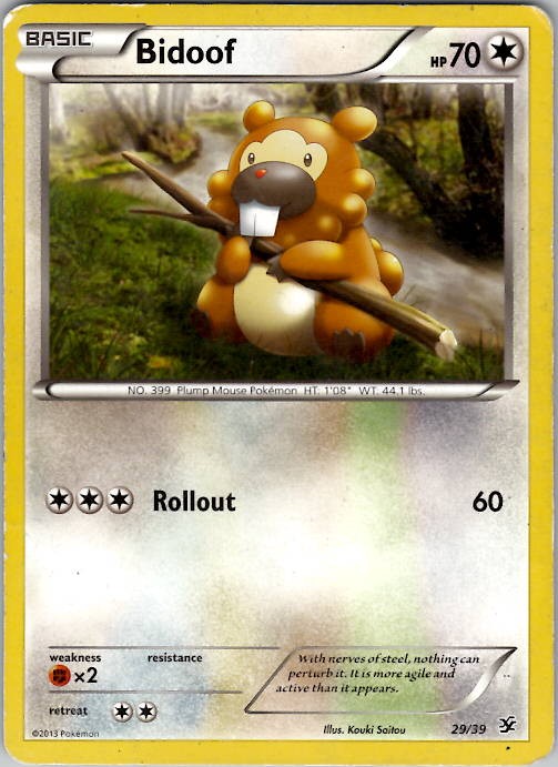 Bidoof Kalos Starter Set 29/39 Normal HP