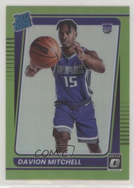 2021 Donruss Optic Rated Rookie Lime Green Prizm /149 Davion Mitchell #155 11iy