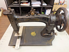 19th Century Antique WHITE Vibrating Shuttle Sewing Machine Treadle Head