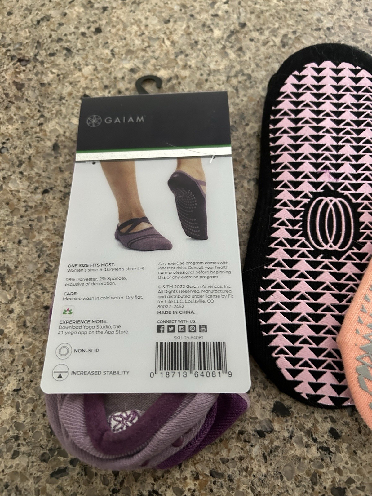 GAIAM & Balance Collection Yoga~Barre Socks~Six Pair Bundle~OS~New!