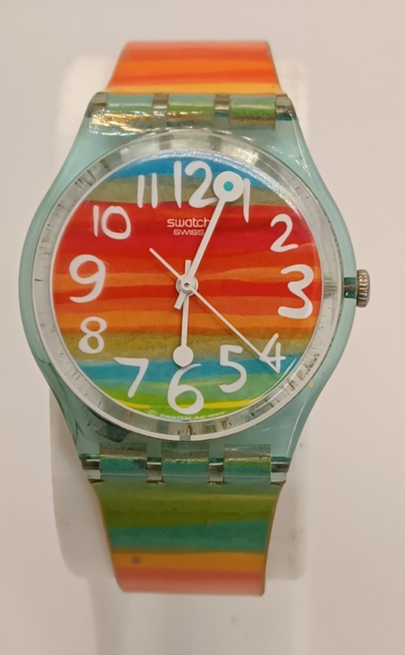 See Sky Vintage 34mm AG2003 the - rainbow model video GS124 watch Swatch Colour - vintagewatches.pk