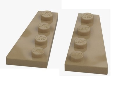 LEGO   wing 2x4 left right sand yellow 41769 41770 parts inclined plate