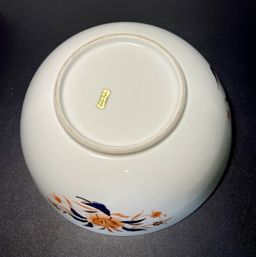 Japan Vintage 1980s Imari Style Hand Painted Porcelain Serving Bowl, 12x4.75” - Picture 5 of 10