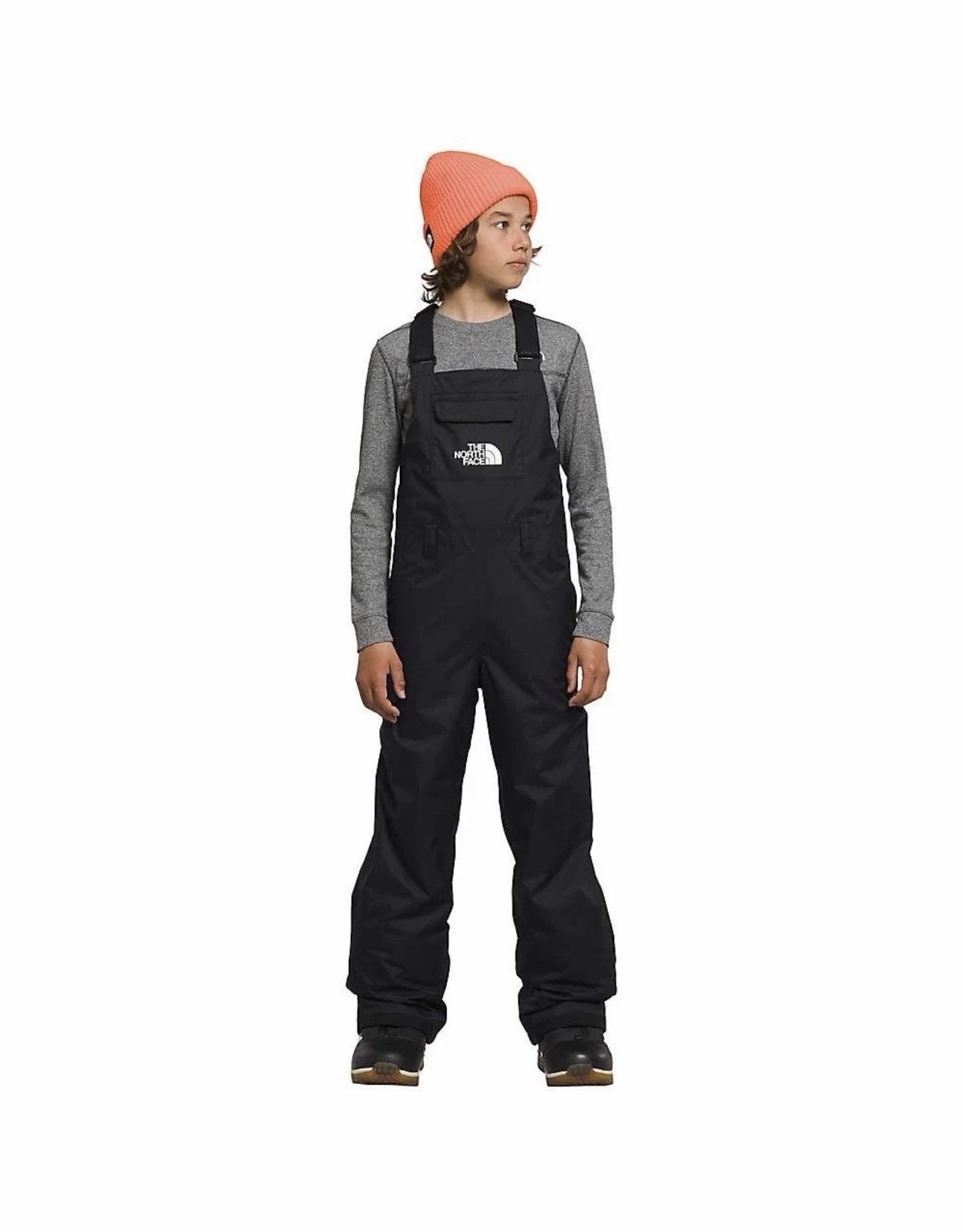 The North Face Youth Black Freedom Insulated Waterproof Snow Bib Size M (10/12)