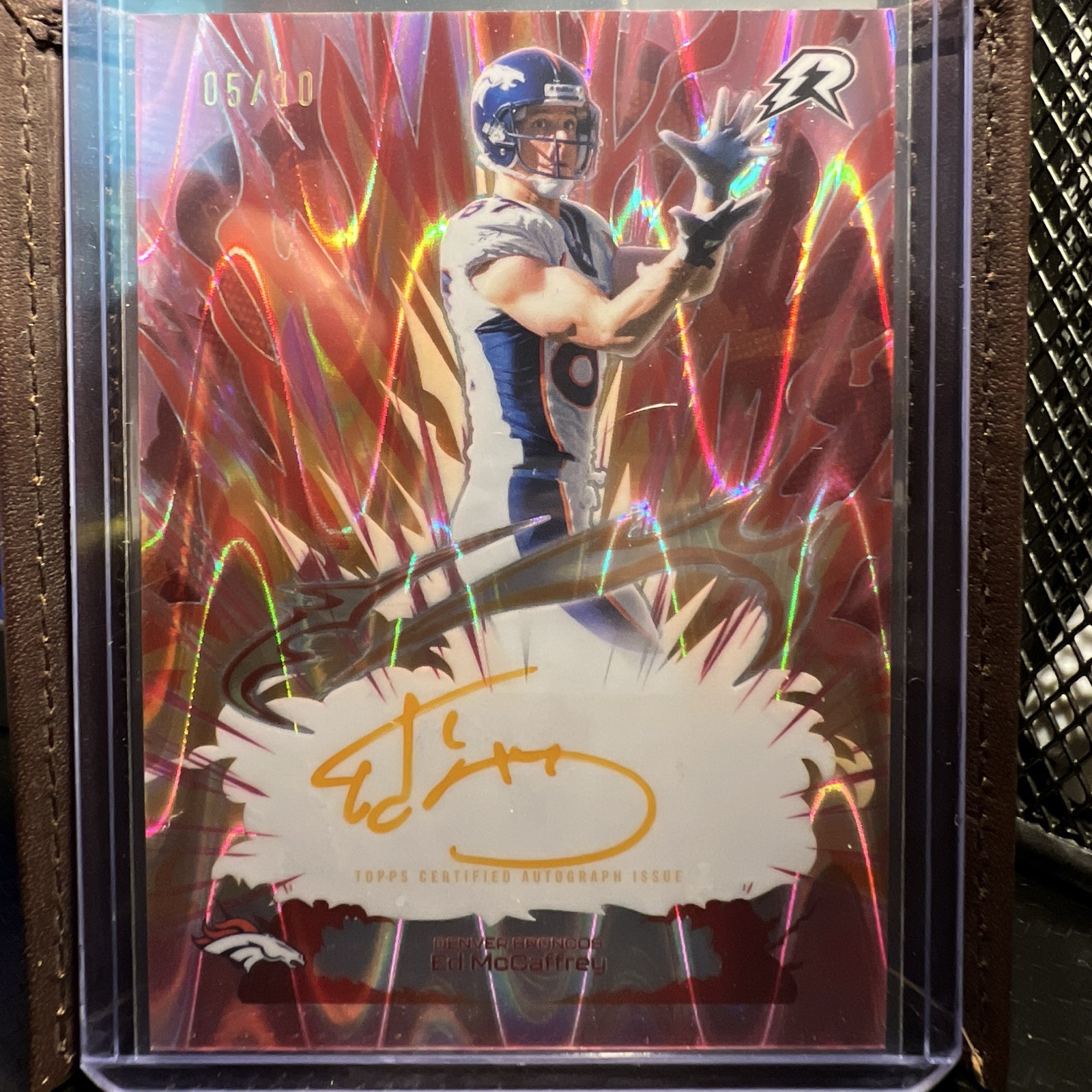 Topps 2025 Resurgence Art Flash Autographs Ed McCaffrey On Card Auto 5/10 ARA-EM