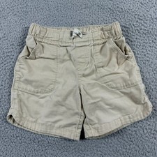 Wonder Nation Brown Khaki Girls S Cotton Blend Elastic Waist Drawstring Shorts