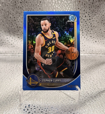 Stephen Curry 2025-26 Bowman Chrome Blue Parallel /150 #BCV-115 Warriors