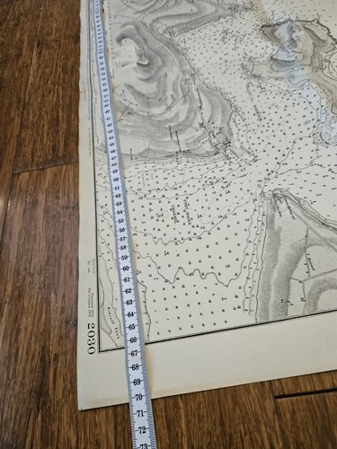 Vintage Antique Nautical Map Valencia Harbour Navigation Maritim Sailing - Picture 12 of 13