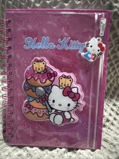 Hello Kitty Notebook Hardcover Lined Spiral 2023 Large Pink 160 Lined