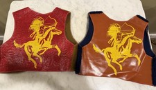 VINTAGE 1950  s-1960  s KID'S CHILD SIZE SMALL WESTERN COWBOY/COWGIRL VEST