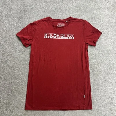 NAPAPIJRI Jungen T Shirt Kurzarm Gr 162 Outdoor Sport Logo Classic 8007 Rot - Bild 1 von 4