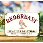 Vintage Aluminum Redbreast Irish Whiskey Tin Metal Signs Home Décor 8x12